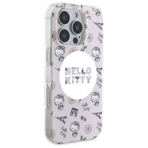 Hello Kitty HKHMP16LHAOPP iPhone 16 Pro 6,3" różowy|pink hardcase IML All Over Paris Magsafe Фото num