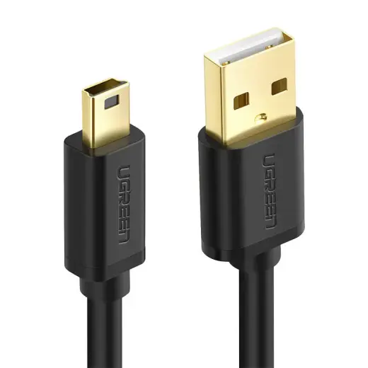 Kabelis USB 2.0 UGREEN 10355B, male, mini USB, 1m Foto 3