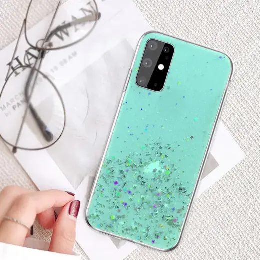 Fusion glue glitter силиконовый чехол для Apple iPhone 13 Pro Max зеленый Фото num
