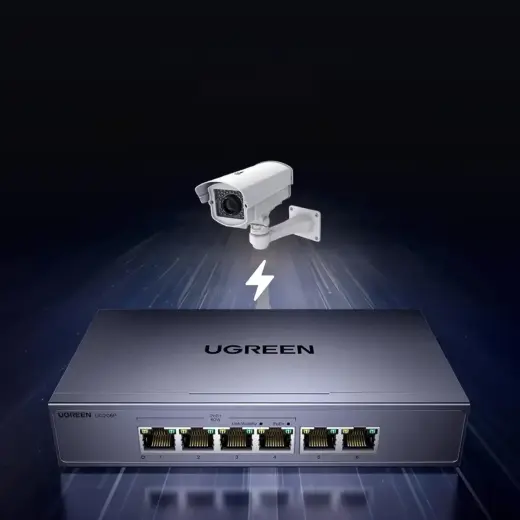 Switch Ugreen 6-Port 1Gb/s Ethernet Switch with PoE - Gray Foto 4