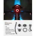Rockbros Q3 rear bicycle lamp with intelligent stop system - black Photo