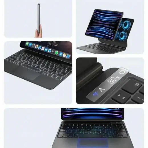 USAMS Etui ochronne z klawiaturą iPad Pro 11" czarny|black Miaoke Series IPP109MG01 (US-BH875) Фото num