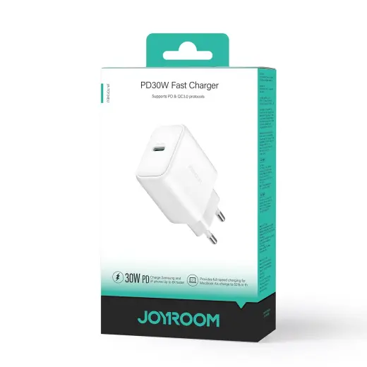 Joyroom JR-TCF24 зарядное устройство | 30W | PD, QC | USB-C | белое Фото num