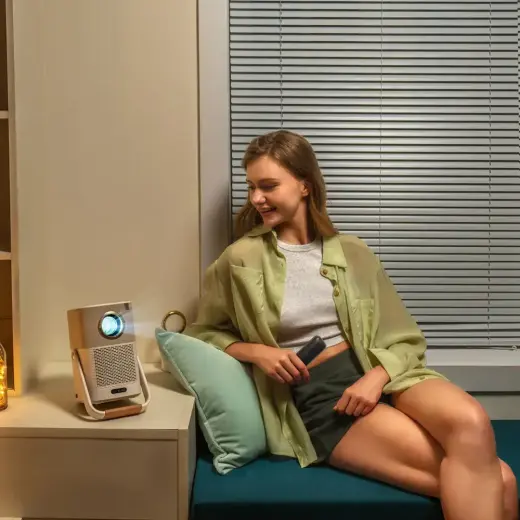 Yaber T2 Plus LCD FullHD 1080p Multimedia Projector with JBL Speakers - Beige Foto 15