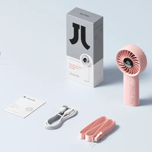 Jisulife Handheld Fan Life4 3600mAh Portable USB Fan - Pink Foto 10