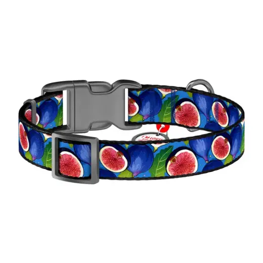 Waudog "Fig" nylon dog collar with QR code, size S Фото num