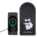 Karl Lagerfeld Choupette MagSafe induction charger 15W, foldable 2in1 - black Фото num