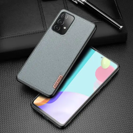Dux Ducis Fino case covered with nylon material for Samsung Galaxy A72 4G gray Photo