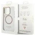 Guess GUHMP15XHTRMD iPhone 15 Pro Max 6.7" złoty|gold hard case Metal Outline Magsafe Фото num