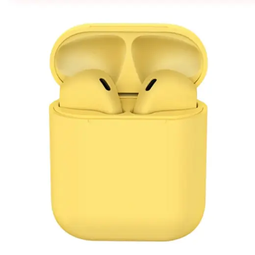 Беспроводные наушники iNpods i12 с микрофоном (желтые) Фото num