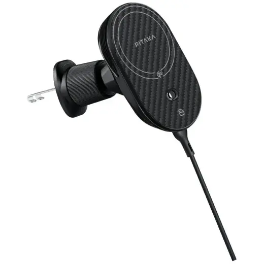 Car mount with wireless charger PITAKA MagEZ Pro 2 Qi2 15W NFC MagSafe black grey Foto 6