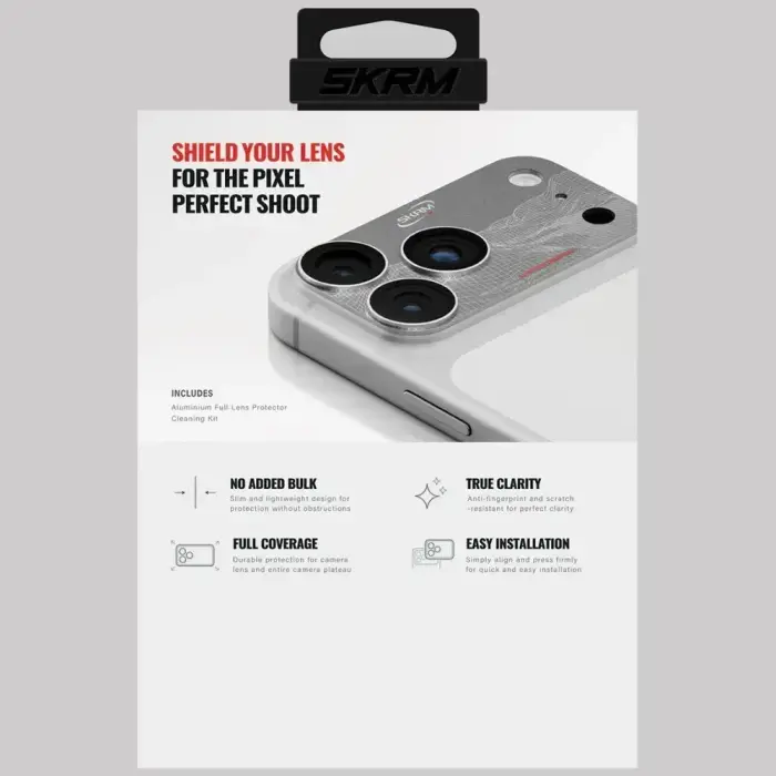 Camera Lens Glass Skinarma Sonix Full Aluminium for iPhone 17 Pro Max silver Foto 3