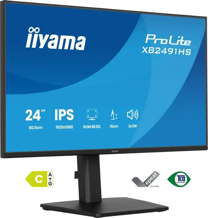 iiyama ProLite XB2491HS-B1 computer monitor 60.5 cm (23.8") 1920 x 1080 pixels Full HD LCD Black