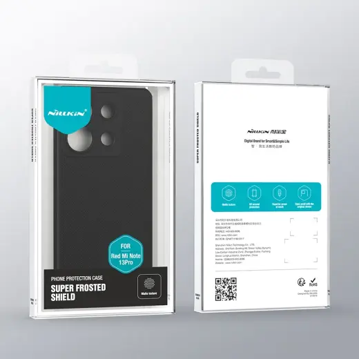 Nillkin Super Frosted PRO Back Cover for Xiaomi Redmi Note 13 Pro 5G|Poco X6 5G Black Foto 7