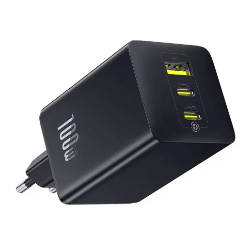 Baseus EnerFill FE11 100W Wall Charger 2 x USB-C + USB-A - Black Foto 2