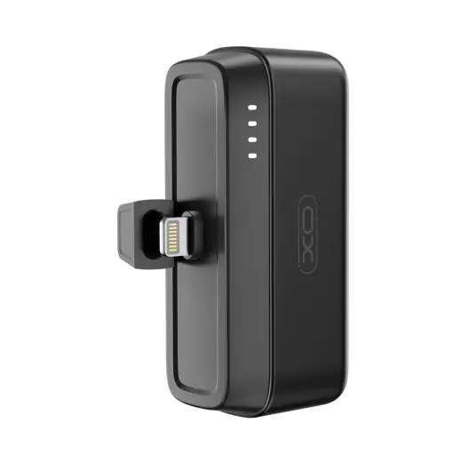 XO power bank mini PR244 20W 5000 mAh with Lightning connector black Photo