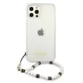 Guess GUHCP12LKPSWH iPhone 12 Pro Max 6.7" Transparent Hardcase White Pearl — Фото 3