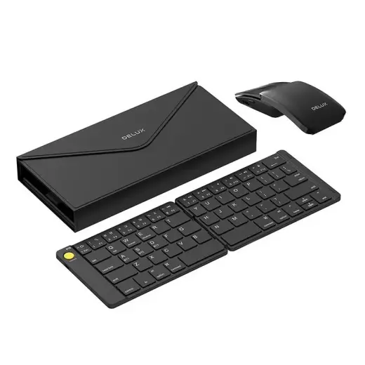 Set Wireless foldable Keyboard Delux KF10 and mouse MF10PR Фото num