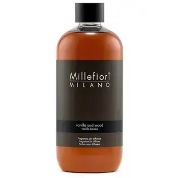 Millefiori Natural Vanilla & Wood Refill - Náhradní náplň do aroma difuzéru 500ml