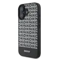DKNY PU Leather Repeat Pattern Bottom Stripe MagSafe Case for iPhone 16 Plus Black — Фото 2