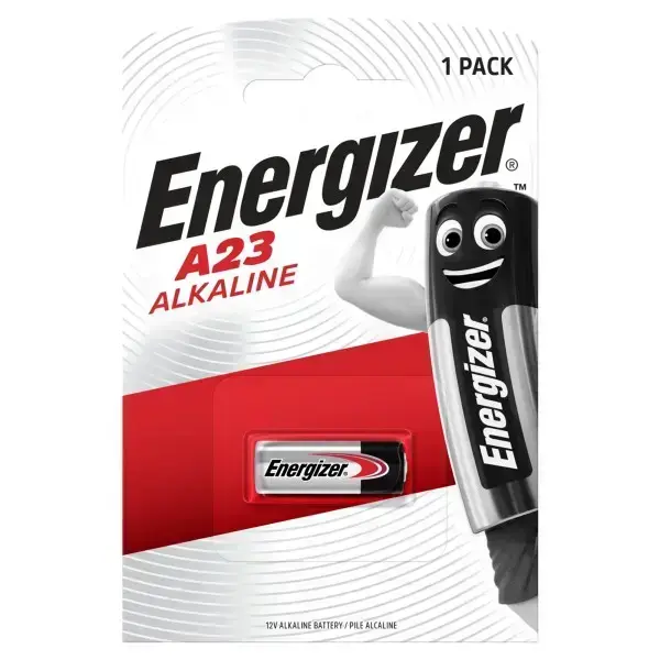 Sārmu baterija A23 (23A, E23A) 12V 50mA Sārmu baterija Energizer 1gab blisterī