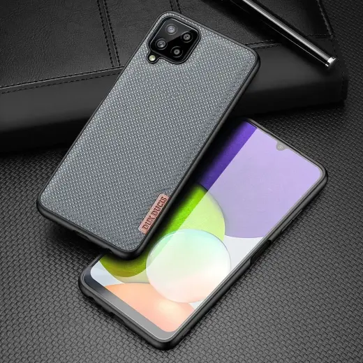 Dux Ducis Fino case covered with nylon material for Samsung Galaxy A22 4G gray Photo