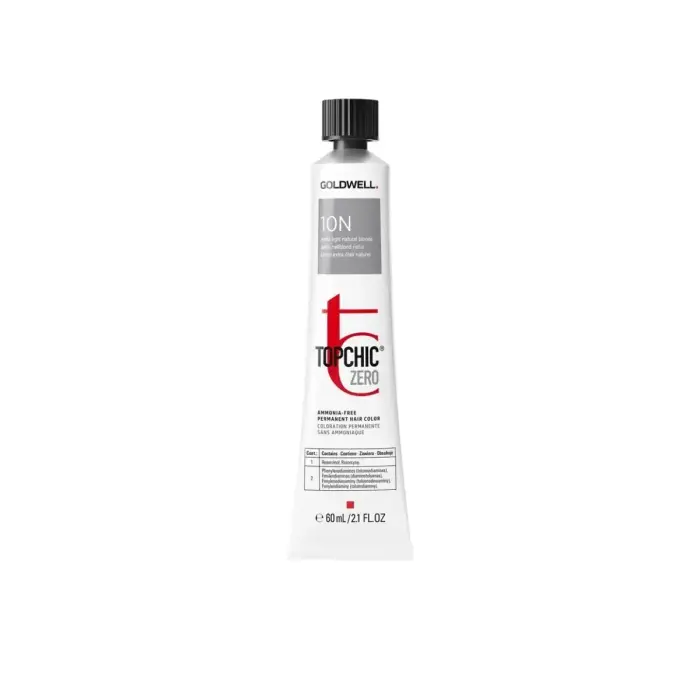 Goldwell, TopChic Zero, Ammonia Free, Permanent Hair Dye, 10N Extra Light Natural Blonde, 60 ml