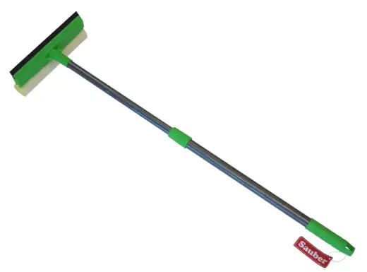 Logu birste Mini ar teleskopisku kātu Foto 2