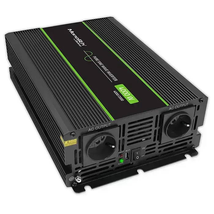 Qoltec Pure Sine Wave Inverter Monolith | 2000W | 4000W | 24V to 230V Foto 2