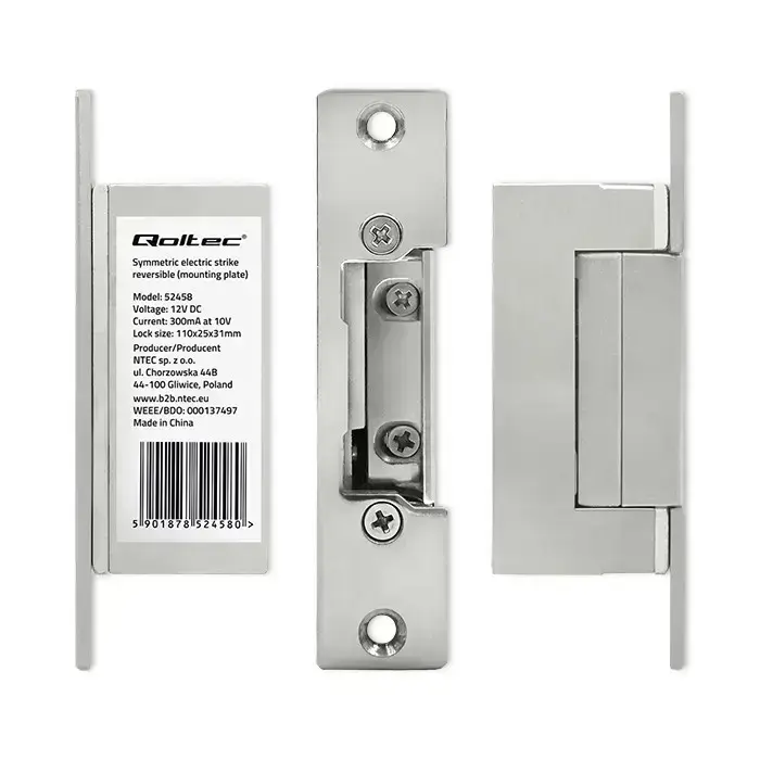Qoltec Reverse electric strike | 12V | Stainless steel Foto 5