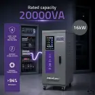 Qoltec Three-phase AVR MULTIPROTECTION voltage stabiliser | 20kVA | Accuracy ± 3% | 3-phase servo motor | LCD — Foto 2