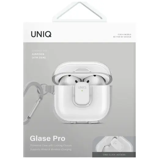 Case UNIQ Glase Pro for AirPods 4 Lock    Case transparent Photo