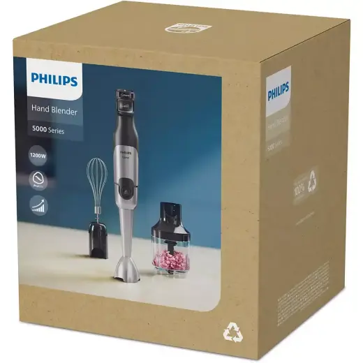 PHILIPS 5000 Series rokas blenderis, tērauda Photo