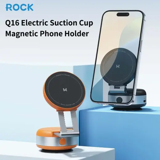 Rock Car holder Q16 electric vacuum magnetic black Foto 2