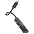 Baseus CALL52-01 Universal audio adapter with charging Lightning -> 3.5mm Black — Photo 1