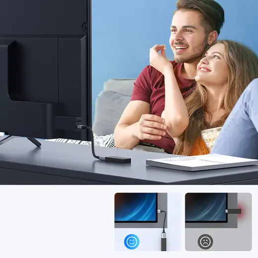 Ugreen HD165 HDMI (Male) | HDMI (Female) 8K Cable 0.15m - Gray Фото num