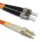 Qoltec Patchcord fiber optic LC/UPC - ST/UPC | Multimode | 50/125 | OM2 | Duplex | 2m — Foto 1