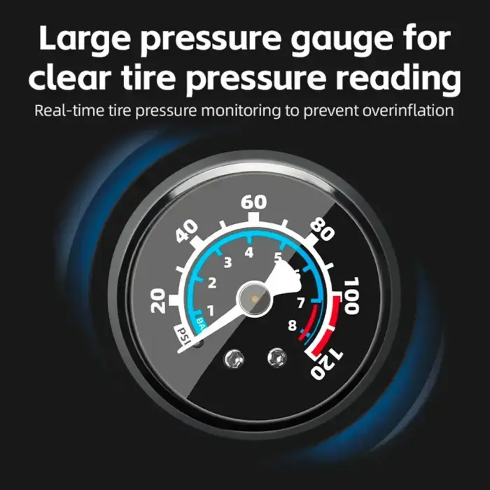 Rockbros 42310006001 bicycle pump with pressure gauge - black Foto 6