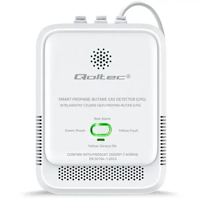 Qoltec Certified Propane-Butane Gas Leak Sensor | LPG detector | 85dB alarm | LED Foto 9