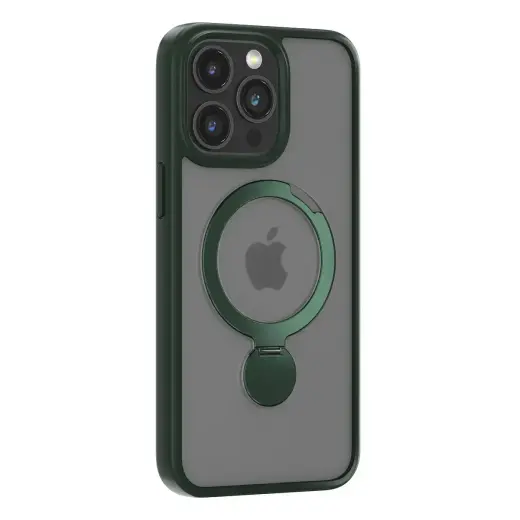 Comma Joy Shark phone case with MagSafe support for iPhone 15 Plus navy green