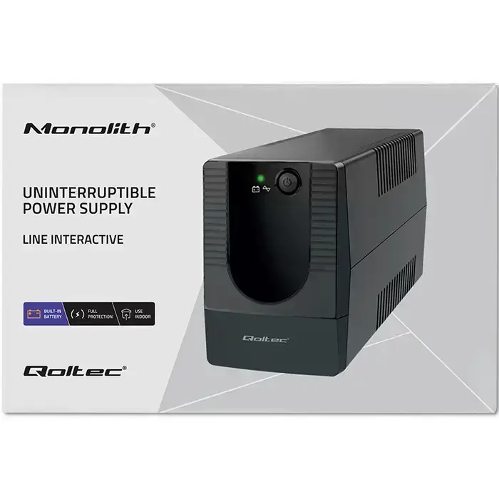 Qoltec Uninterruptible power supply UPS Line Interactive | Monolith | 1000VA | 600W Foto 11