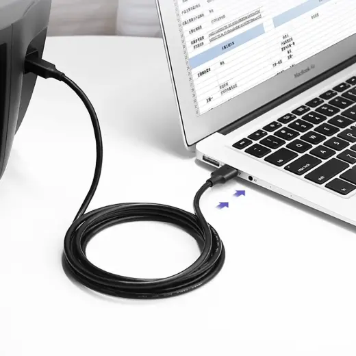 Ugreen USB Type B printer cable (male) - USB 2.0 (male) 480 Mbps 2 m black (US135 20847) Фото num