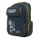 Jauniešu mugursoma YES T-87 Danger, melna/zila Photo