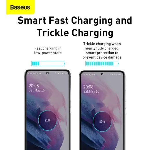 Baseus Super Si зарядное устройство | 25W | USB-C | с проводом USB-C на USB-C в комплекте | белое Фото num