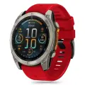 Tech-Protect Silicone Line Strap for Garmin Fenix 5X | 5X Plus | 6X | 6X Pro | 7X | 8 (51 mm) - Red Фото num