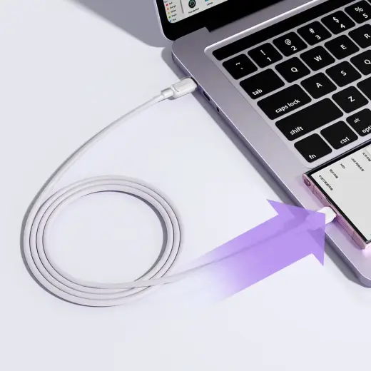 Joyroom S-A14 USB-C Cable - USB-C 60W 1.2m - White Foto 5