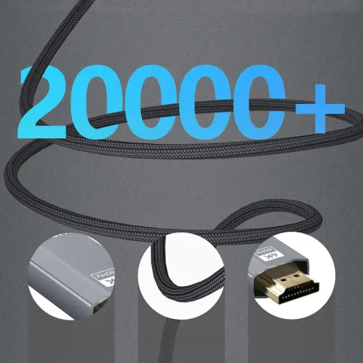 Wozinsky WCCH-01 USB-C - HDMI 4K 60Hz Cable 1.8m - Black Foto 8