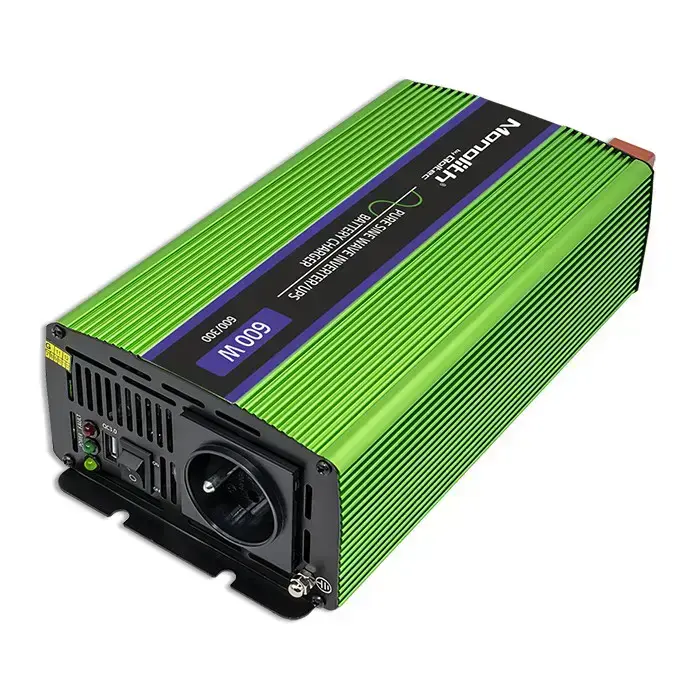 Qoltec Pure Sine Wave Inverter Monolith | battery charger | UPS | 300W | 600W |  12V to 230V Foto 16