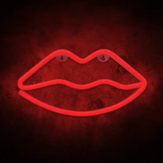 Neon LED Light LIPS red Bat + USB FLNE08 Forever Light Foto 3