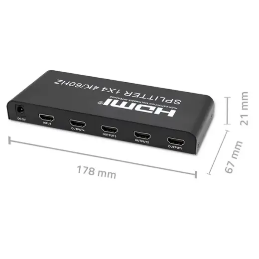Active HDMI Splitter 4 x HDMI 4Kx2K,6bps,60H Фото num